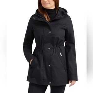 Women's Hunter Rain Jacket Water Resistant Cotton Smock Black Size L NWT